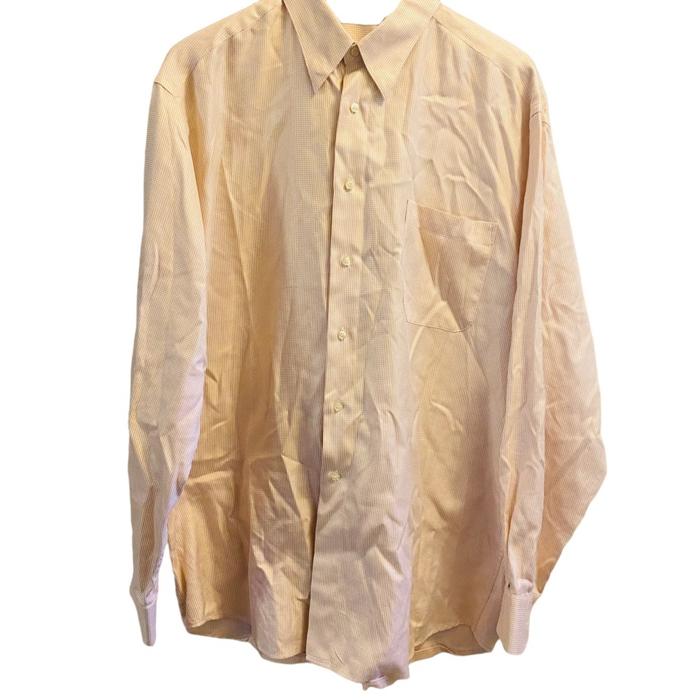 ⭐️ St. Croix Cream Peach Check Plaid Button Up Shirt